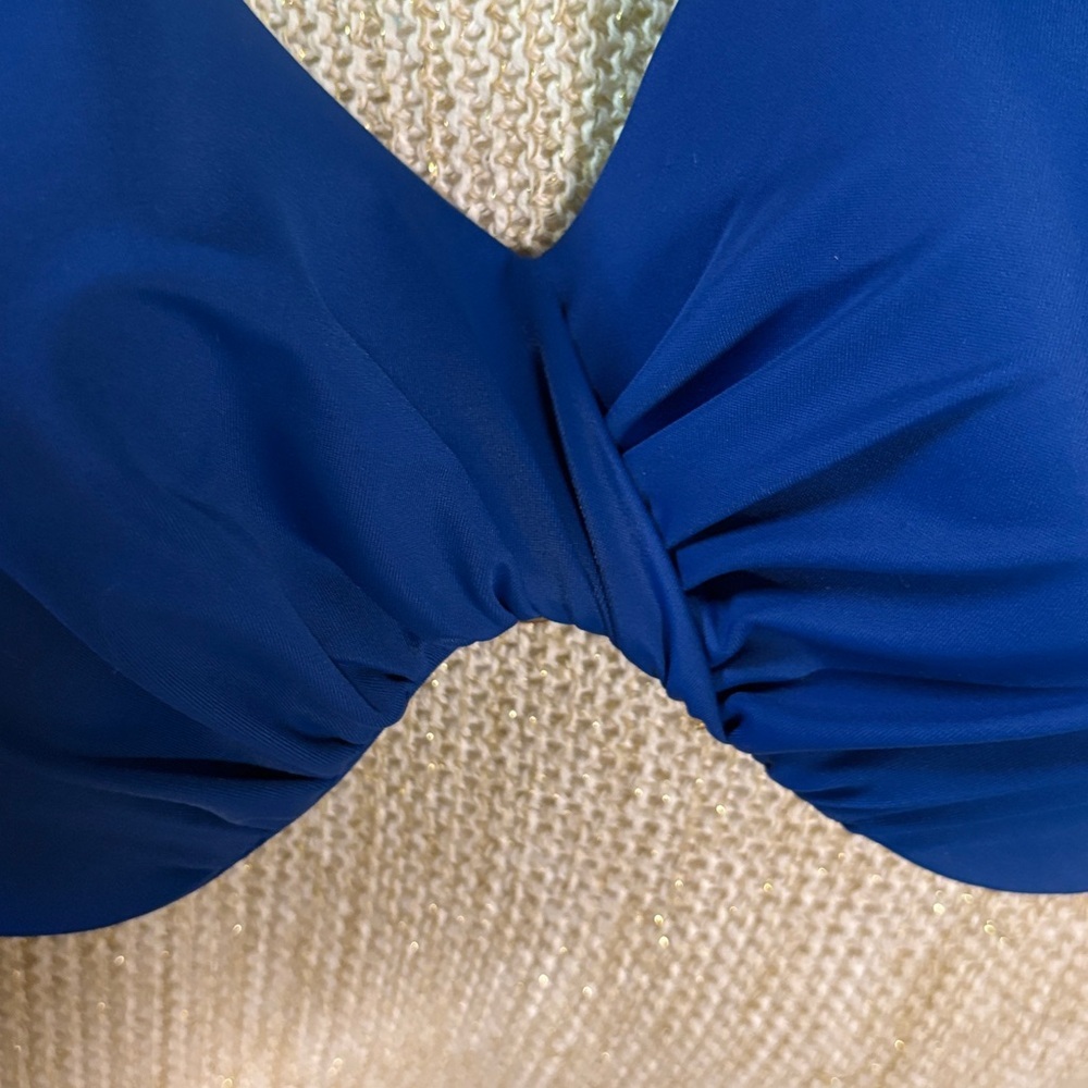 Victoria's Secret Blue Halter Push Up Bikini Top 38DD - Picture 5 of 11